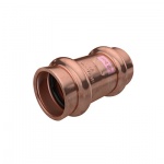 >B< MaxiPro Copper Press Fit Straight Coupler - 1/4'', 3/8'', 1/2'', 5/8'', 3/4'', 7/8'', 1'', 1-1/8''